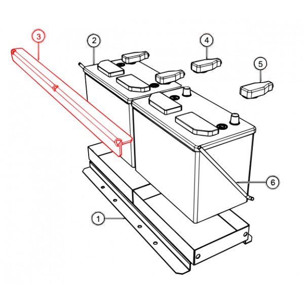 Multiquip EE7791 Bracket,Hold Down Angle,Group 27 Batter