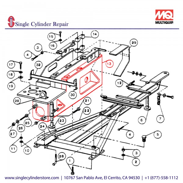 Multiquip EM14100 PUMP BOX ASSEMBLY 