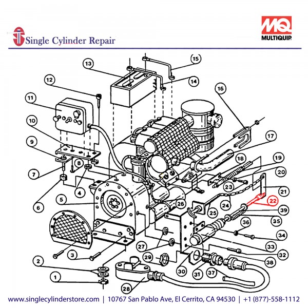 Multiquip EM207581 YOKE SUPPORT 