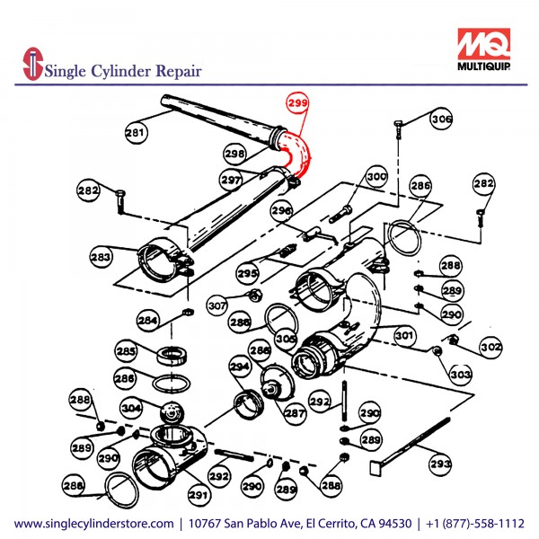 Multiquip EM23838 ELBOW 3"