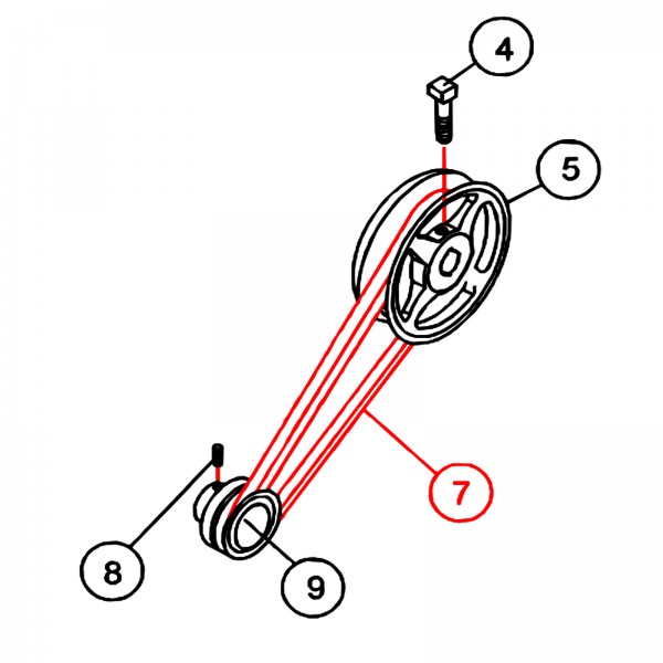 Multiquip EM493399 V-Belt B55 Or 5L580