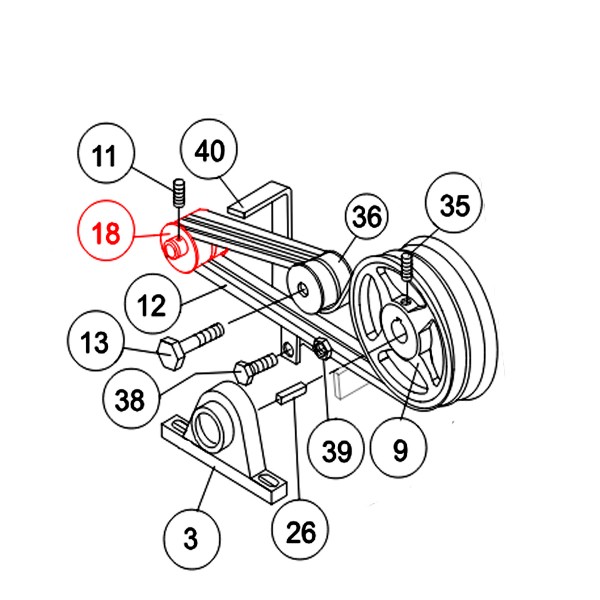 Multiquip EM901513 Pulley * D2275*