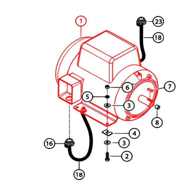 Multiquip EM939228 Motor Electric 5HP - 1PH