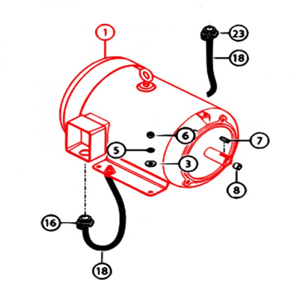 Multiquip EM939229 Motor Electric - 5HP - 3PH