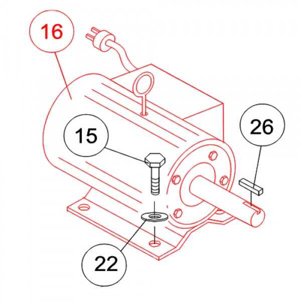 Multiquip EM939315 Baldor Motor 3hp **Truck Only**1140 RPM