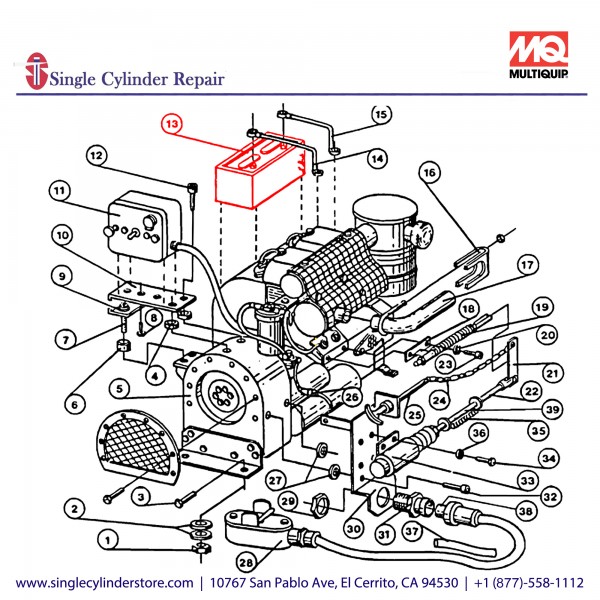 Multiquip EM940621 BATTERY 