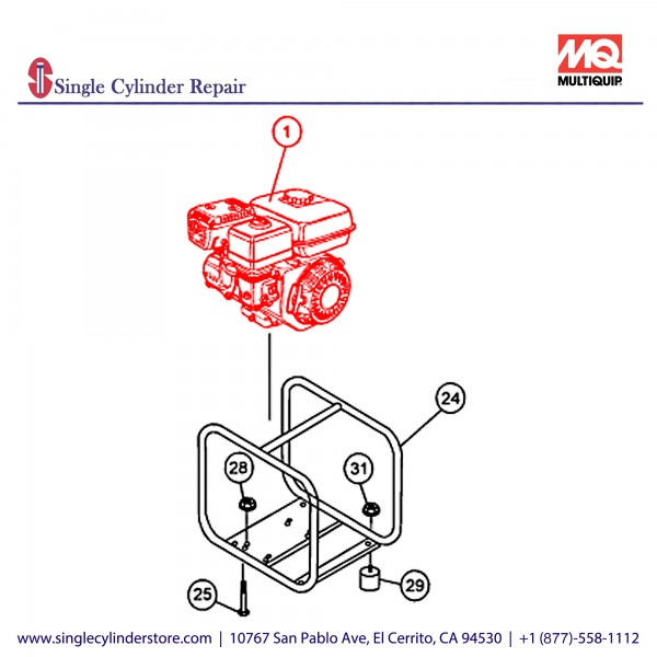 Multiquip GX120K1PX2 Engine NH1 5.5 