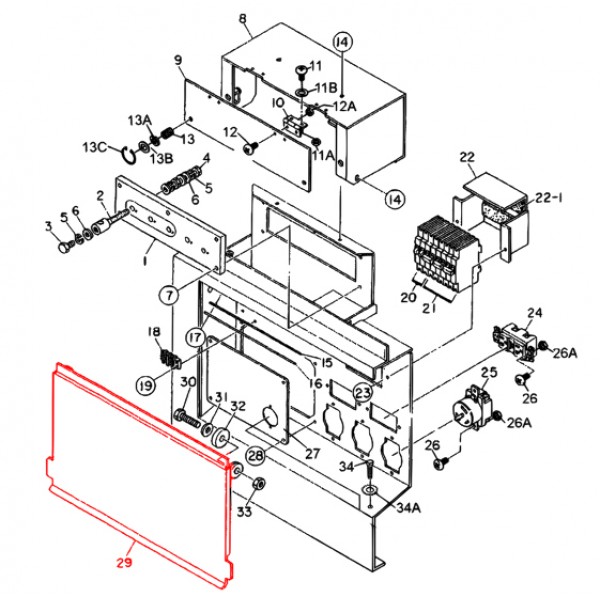 Multiquip M1236100803 Cover Output Term (Parent #)