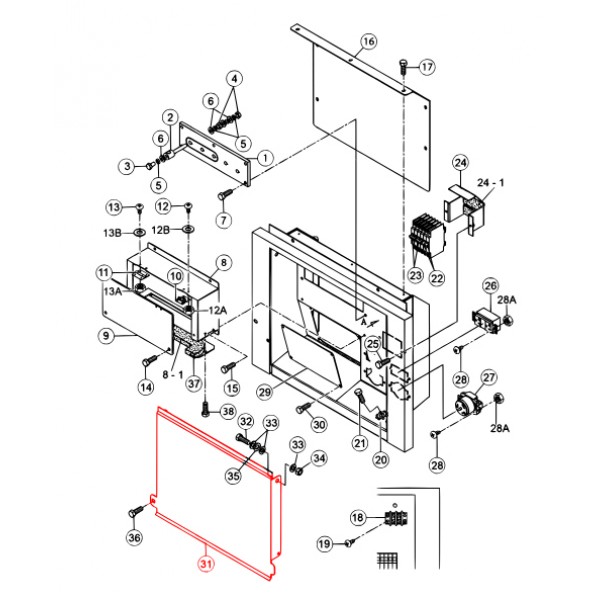 Multiquip M1236101904 *See Notes* Terminal Cover (White) Denyo