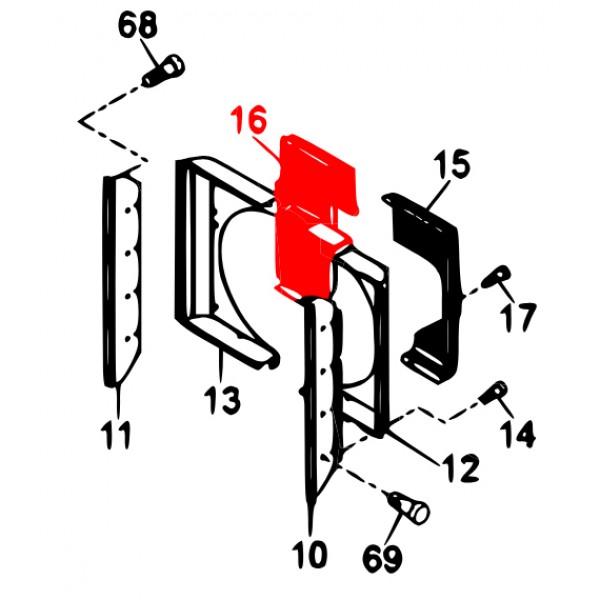 Multiquip M1311200604 Radiator Bracket Denyo