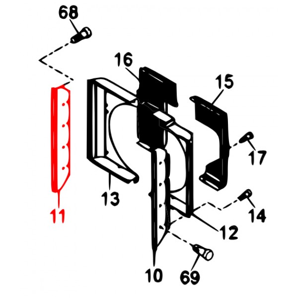 Multiquip M1311200704 Radiator Bracket Denyo