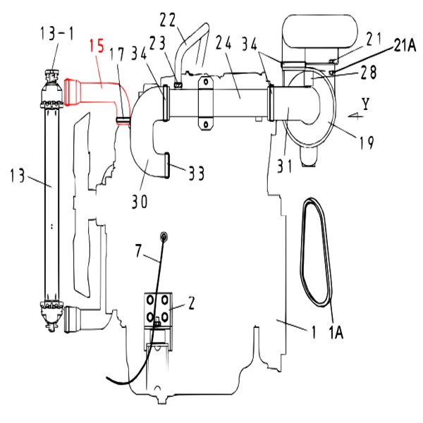 Multiquip M1311500203 Radiator Hose