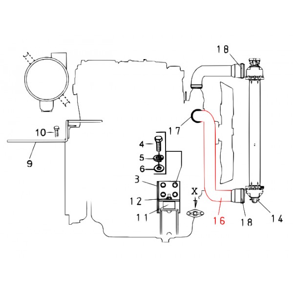 Multiquip M1311500303 Radiator Hose