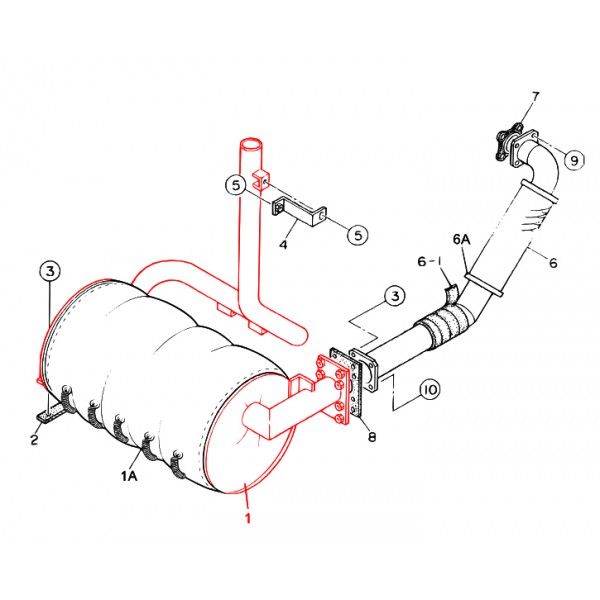 Multiquip M1330000512 Muffler Denyo