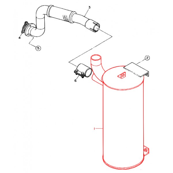 Multiquip M1331100102 Muffler Denyo