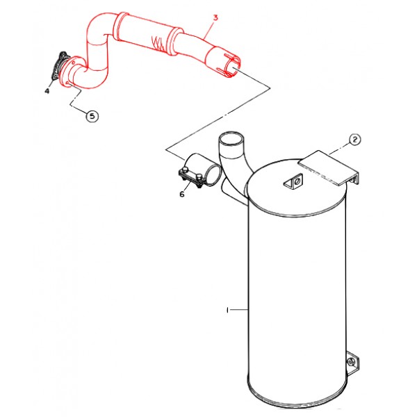 Multiquip M1333002903 Pipe Exhaust Denyo