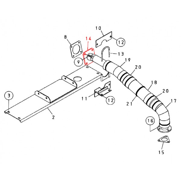 Multiquip M1334000703 Exhaust Pipe Denyo