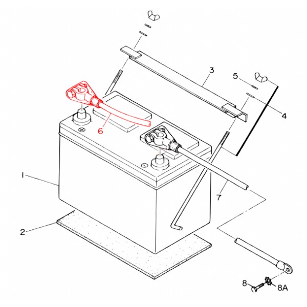 Multiquip M1348400204 Cable Battery Denyo