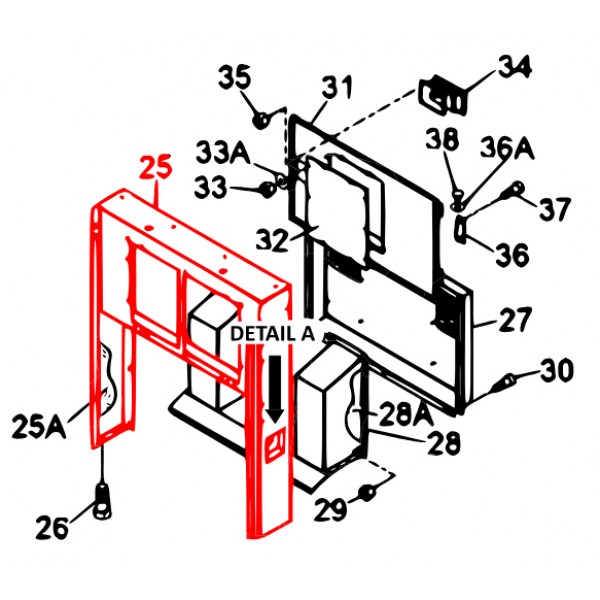 Multiquip M1444000312 Rear frame (White)