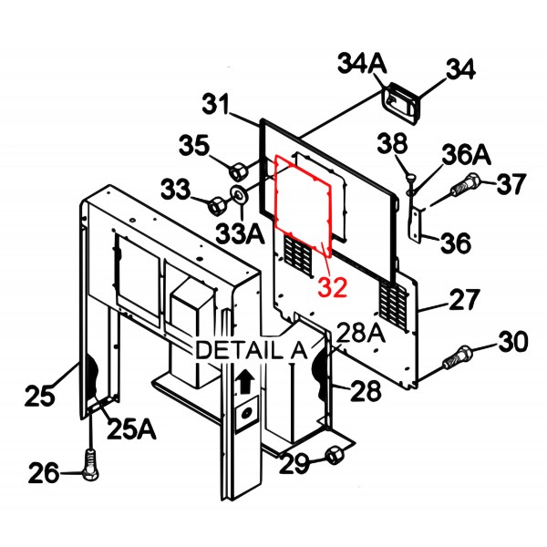 Multiquip M1445600204 Window Plate Denyo