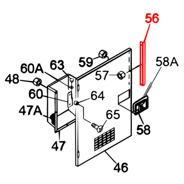 Multiquip M1454700104 Door Support Denyo