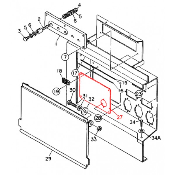 Multiquip M1454700304 Cover, DCA25USI4CAN