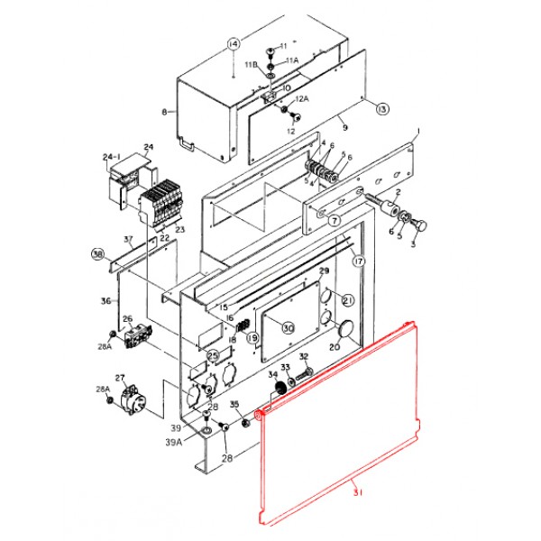 Multiquip M2236100603 Cover Terminal (Parent #) Denyo