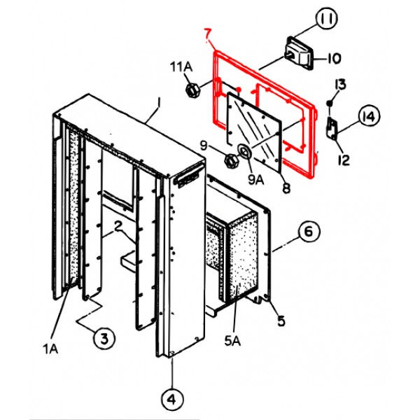 Multiquip M2443200303 Door Rear Frame Denyo