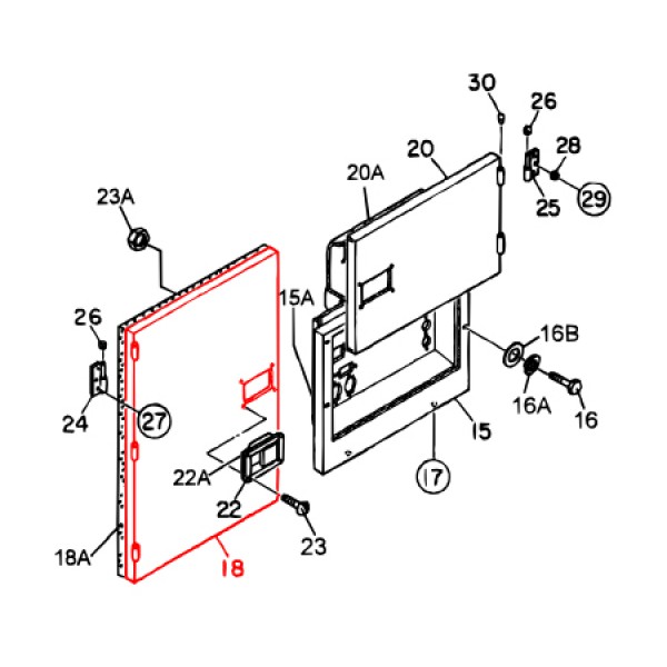 Multiquip M2453001703 Door Side (Parent #) Denyo