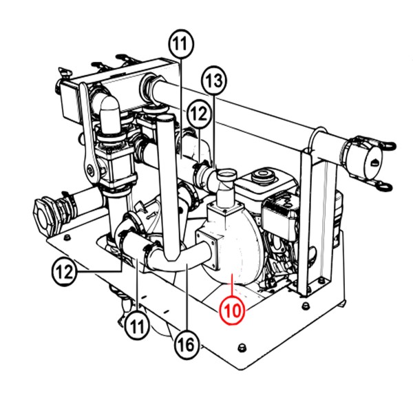 Multiquip QP205SHLF Pump, QP205SH Less Frame, WT Series