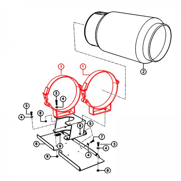 Multiquip R151166 Strap - Propane Tank - Set of 2