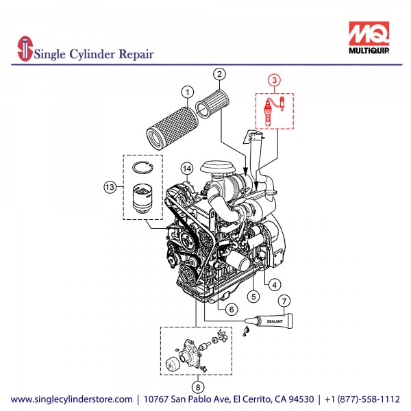 Multiquip RE527597 FUEL PUMP INJECTORS