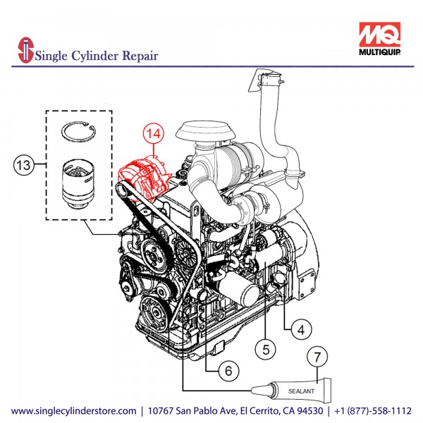 Multiquip RE529377 ALTERNATOR