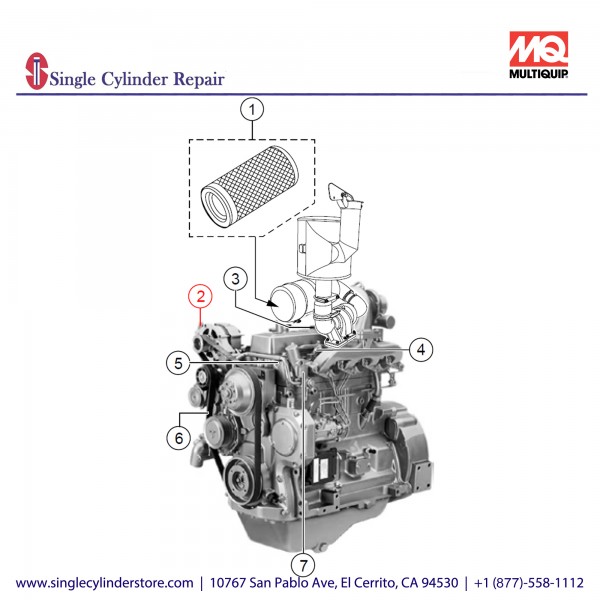 Multiquip RE533516 Alternator Iskra