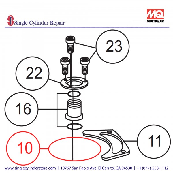 Multiquip ST6125D0204 O Ring Dia 