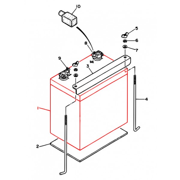 Multiquip Y0165103820 Battery, (26R-75)