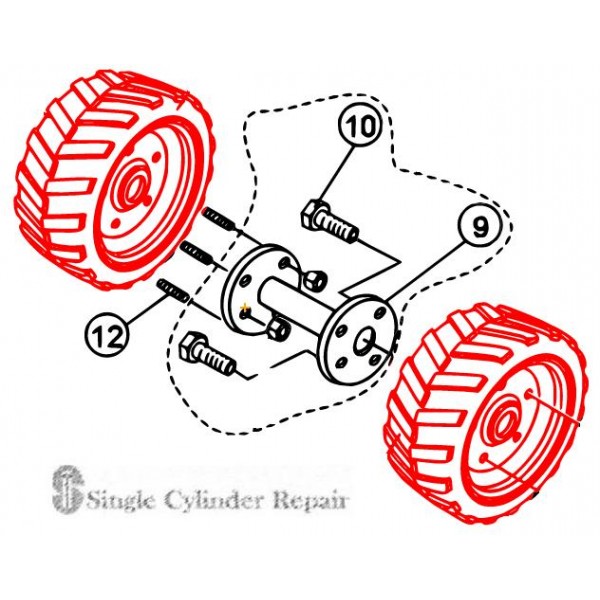 Multiquip 18029 Wheel & Tire Assy 5.7X8 Wb16 (1 each)