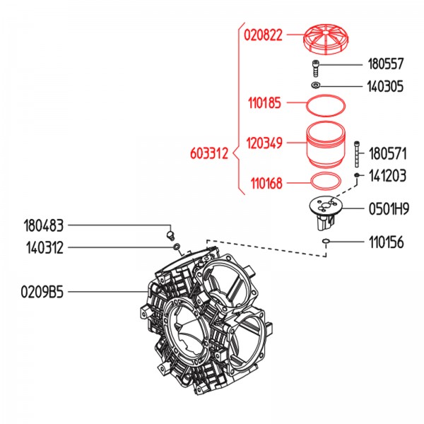 Rice Hydro UD02-6033.12 Oil Reservoir Assembly