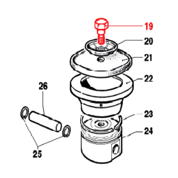 Rice Hydro D8-3605-0005 Diaphragm Holder Screw