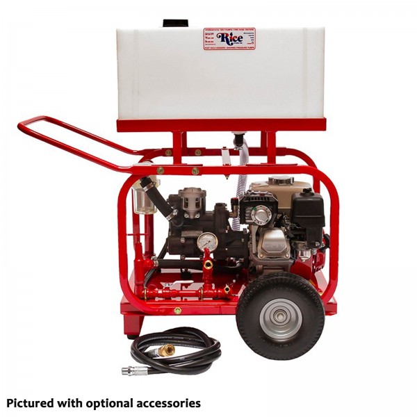 Rice Hydro DPH-3B Hydrostatic Test Pump 11 GPM, Up To 550 PSI, Triple Diaphragm Pump, Honda Engine