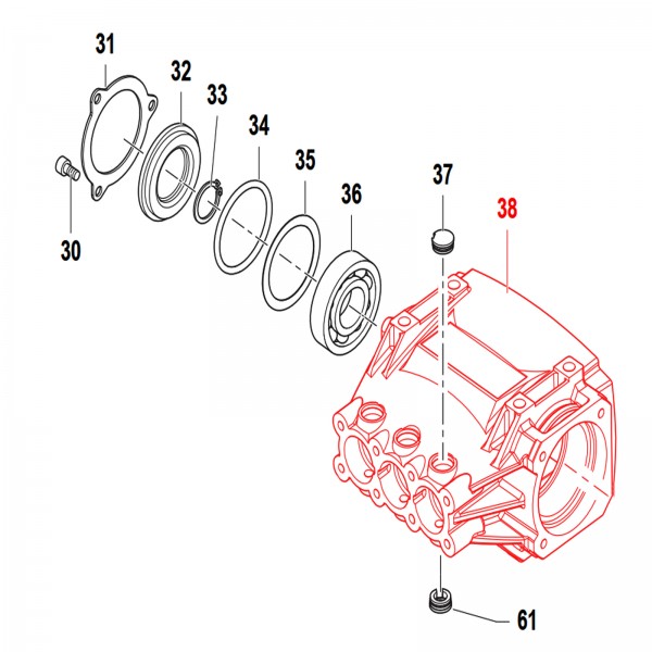 Rice Hydro EWD-0403-0406 Pump Crankcase