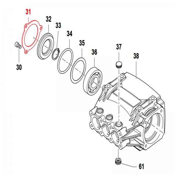 Rice Hydro EWD-1004-0012 Crankcase Flange