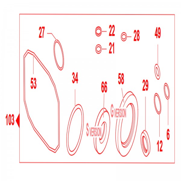 Rice Hydro EWD-5019-0285 Oil Seal Kit