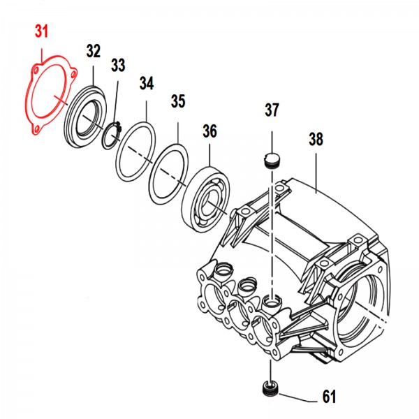 Rice Hydro EWS-1004-0012 Crankcase Flange