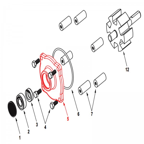 Rice Hydro HYPRO-0200-6600N End Plate Ni-Resist W/Seal