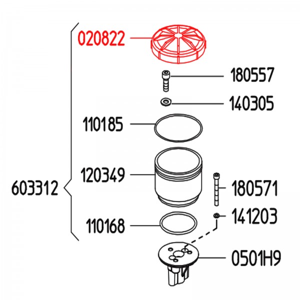 UD02-0208.22 Oil Reservoir Cap Only Avaliable In UD02-6033.12