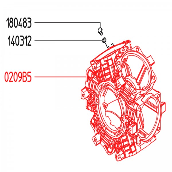 Rice Hydro UD02-0209.B5 Crankcase