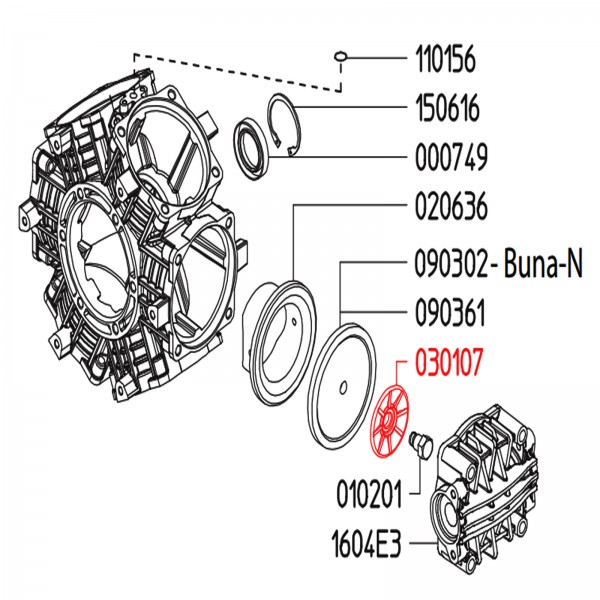 Rice Hydro UD02-0301.07 Diaphragm Washer