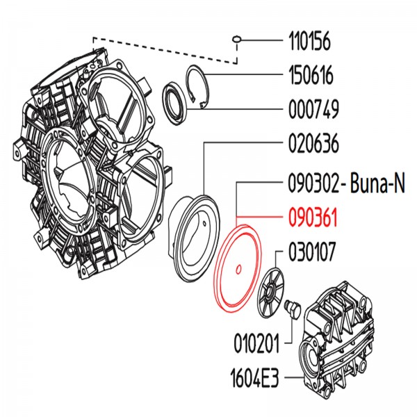 Rice Hydro UD02-0903.61 Piston Diaphragm - Greentech