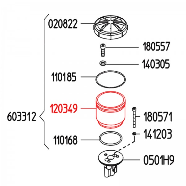 Rice Hydro UD02-1203.49 Oil Reservoir Only Avaliable In UD02-6033.12